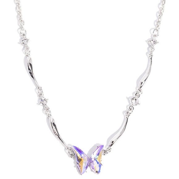 NWT Purple UV Butterfly Necklace & Earrings Set(Last Set) - Picture 4 of 6